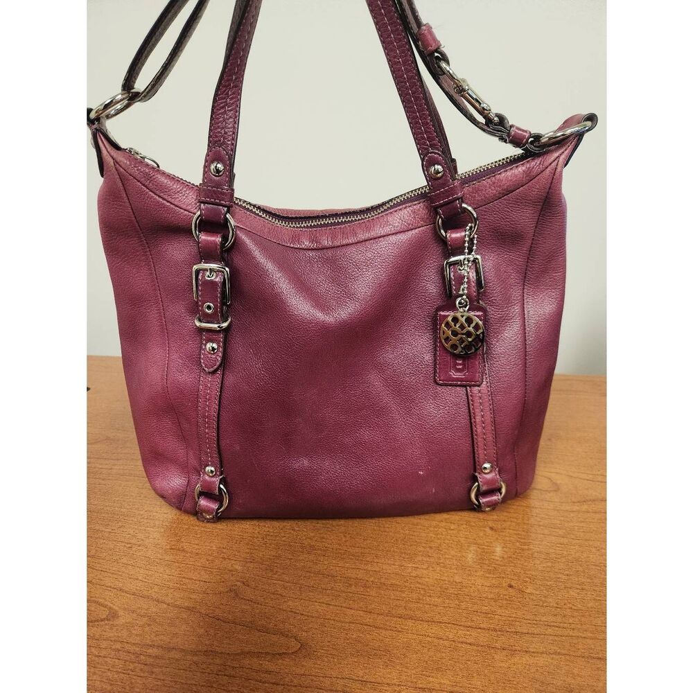 Coach Red Shoulder Bag with Sleek Design